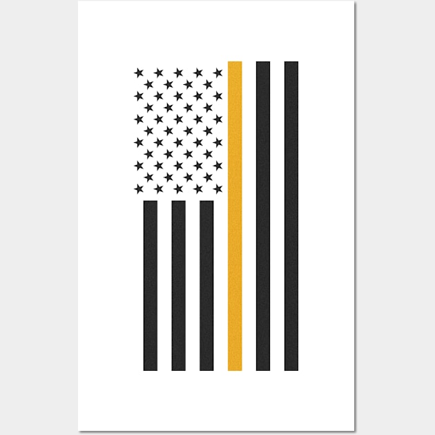 Search and Rescue Thin Orange Flag Wall Art by Zone32